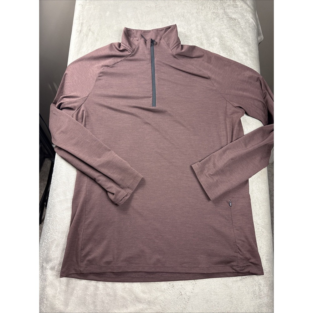 REI Co-op Active Pursuits 1/4 Zip Pullover NWOT Mens M Brown Performance Stretch